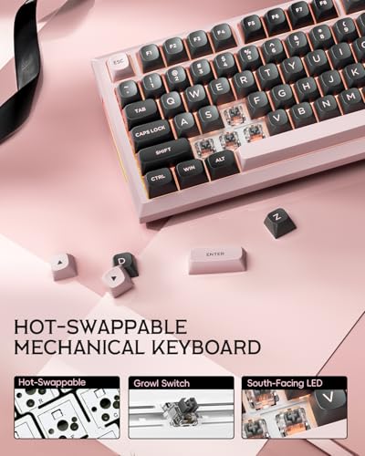 Redragon Wireless Mechanical Keyboard, with LCD Smart Screen & Control Knob