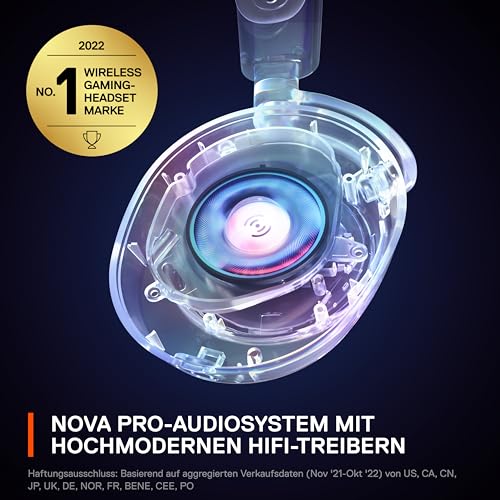 SteelSeries Arctis Nova Pro Wireless Multi-System Gaming Headset — Neodymium Magnetic Drivers — Active Noise Cancellation — 2 Battery System — ClearCast Gen 2 Mic — PC, PS5, PS4, Switch, Mobile - color: Black, style: PC