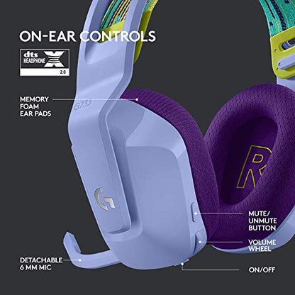 Logitech G733 Lightspeed Wireless Gaming Headset - Lilac - color: Lilac