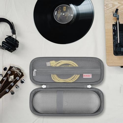BOVKE Carrying Case Compatible with Beats Pill x Kim Kardashian - Wireless Bluetooth Speaker, Beats Pill Portable Speaker Holder Bag with Extra Mesh Pocket for Charging Cables, Gray - color: Gray