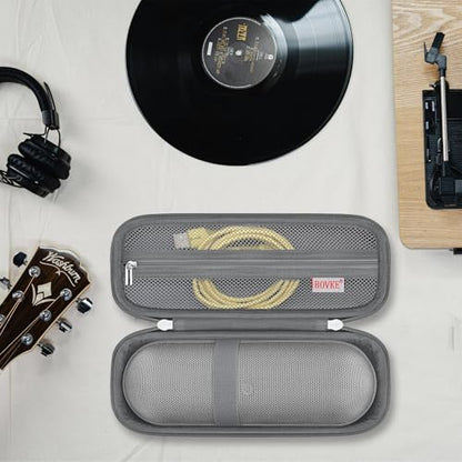 BOVKE Carrying Case Compatible with Beats Pill x Kim Kardashian - Wireless Bluetooth Speaker, Beats Pill Portable Speaker Holder Bag with Extra Mesh Pocket for Charging Cables, Gray+Gray - color: Gray+Gray