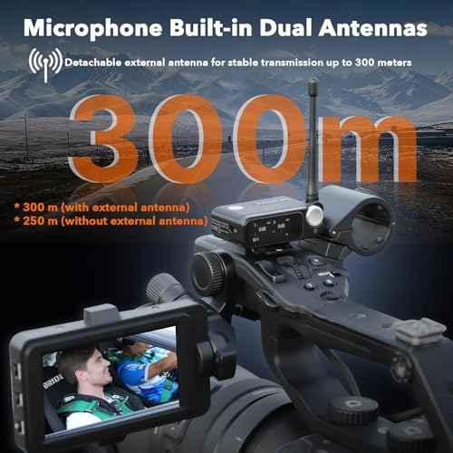 Saramonic Ultra Wireless Lavalier Microphone, 32-Bit Float Recording, Timecode Sync, Noise Cancellation, IPX5 Water Resistance, 984’ Range, 130dB SPL, for Cameras, Smartphones, Computers (ULTRA01)