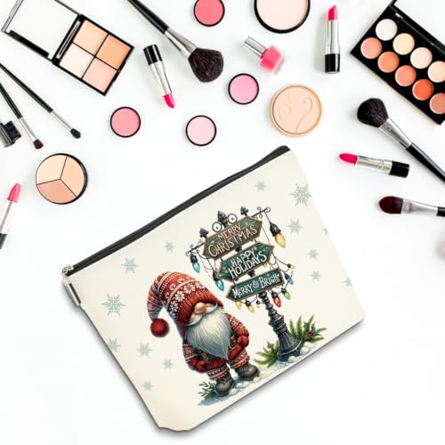 Christmas Gnome Makeup Bag, Christmas Gnomes Gifts for Women Cosmetic Bag - color: Christmas Gnomes