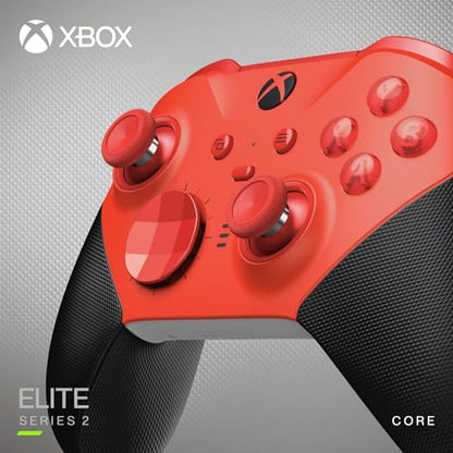 Xbox Elite Series 2 Core Wireless Gaming Controller – Red – Xbox Series X|S, Xbox One, Windows PC, Android, and iOS - color: Red