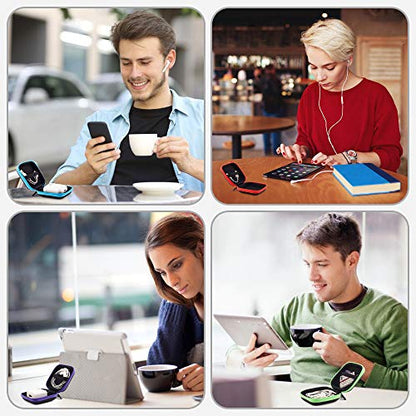 SUNGUY [2-Pack Earbud Case, Portable Square Earphone Carrying Cases with 2 Carabiners for Earphones, Earbuds, Earpieces, SD Memory Card, Camera Chips - Red+ Blue - color: Red+Blue
