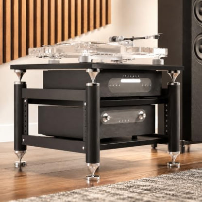 3-tier HiFi Audio Rack, Heavy Duty AV Stand with Adjustable Shelves