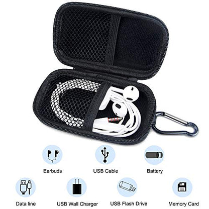 Electronic Organizer Case, Portable Clamshell Headphones Cover, Storage Bag - color: Blue