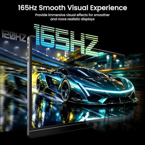 VILVA 17.3" QHD 165Hz USB-C HDMI Gaming Monitor | 17.3" QHD 165Hz IPS, slim metal+stand, USB-C/HDMI, for PC/PS5/Xbox/Switch, gaming. - color: Light Black