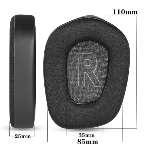 Cooling Gel Ear Pads Replacement Ear Cushions Compatible with Logitech G733 G535 G335 Lightspeed Wireless Gaming Headset Earpads Ear Cups with Breathable Ice Silk Fabric (MF Black)