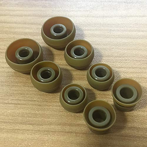 Replacement Silicone Earbuds Ear Tips Eargels Buds Set Compatible with Beats Powerbeats 3 Powerbeats 2 Wireless in-Ear Earphones (4 Pairs/Brown) - color: Brown