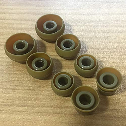 Replacement Silicone Earbuds Ear Tips Eargels Buds Set Compatible with Beats Powerbeats 3 Powerbeats 2 Wireless in-Ear Earphones (4 Pairs/Brown) - color: Brown