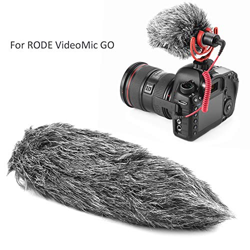 Acouto Microphone Windshield Furry for RODE VideoMic, Outdoor Recorder Wind Cover Furry Microphone Windscreen Muff