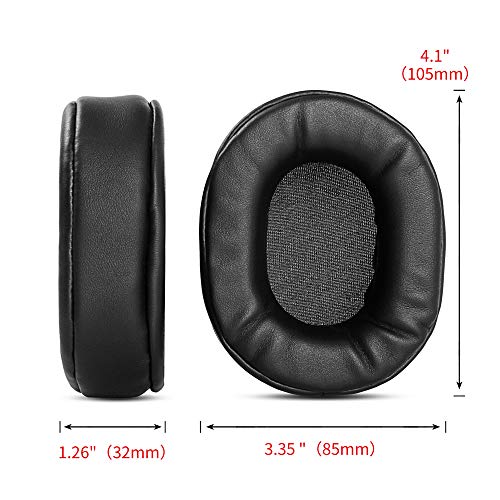 Earpads Cushion Ear Pads Pillow Replacement Compatible with Pioneer SE-MS7BT SE MS7BT Headset Headphones (Black) - color: Black