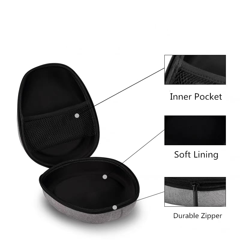 Travel Headphone Case for JBL Everest 300/700 / Sennheiser HD599 / HD560S / Bose QC 45/25 / Beats Solo 3/2 / Audio-Technica ATH M20X / M30X / M40X / M50X Hard Shell EVA Over Ear Headset (Gray) - color: Gray