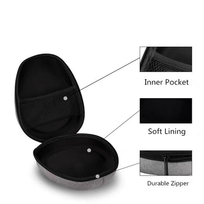 Travel Headphone Case for JBL Everest 300/700 / Sennheiser HD599 / HD560S / Bose QC 45/25 / Beats Solo 3/2 / Audio-Technica ATH M20X / M30X / M40X / M50X Hard Shell EVA Over Ear Headset (Gray) - color: Gray