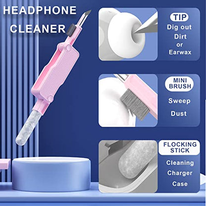 Electronics Cleaner Kit. Keyboard Brush, Airpod Cleaning Tool, Phone Screen Cleaner. for Computers, MacBooks, Laptops, Airpods Pro, Headphones. - color: blue