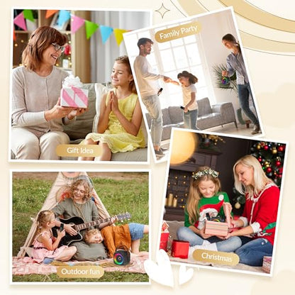 Mini Karaoke Machine, Portable Bluetooth Karaoke Speaker with 3 Wireless Microphones and Party Lights for Kids and Adults, Birthday Gifts for Girls Boys Family Home Party - color: Midnight