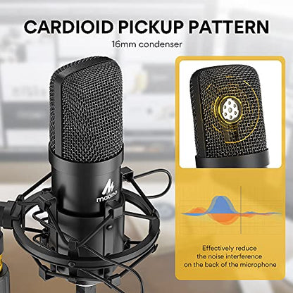 MAONO A04T USB Condenser Microphone Kit, 192kHz/24bit for PC Podcasting