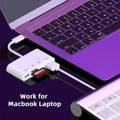 CY USB 2.0 Type C USB-C to TF Micro SD SDXC USB Female Card Reader PD 27W Adapter for Laptop Tablet Phone - style: SD+TF+USB+PD