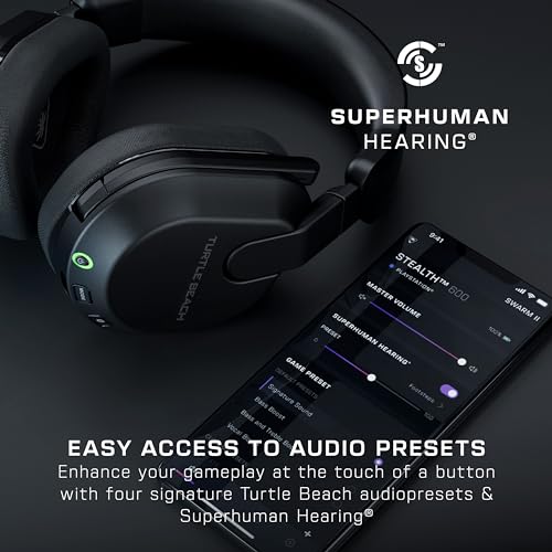 Turtle Beach Stealth 600 Wireless Multiplatform Gaming Headset for PC, PS5 | PS4, PlayStation, Mobile, Bluetooth, 50mm Drivers, 80-Hr Battery, Noise-Cancelling Flip-to-Mute Mic, Waves 3D Audio, Black