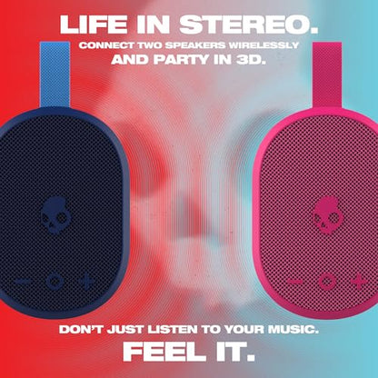 Skullcandy Ounce+ Wireless Bluetooth Speaker - IPX7 Waterproof Mini Portable Speaker with 16 Hour Battery, True Wireless Stereo, and Ballistic Nylon Carry Strap (Navy) - color: Navy
