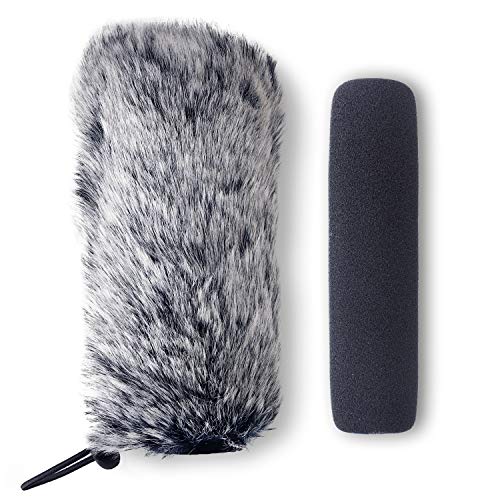 YOUSHARES Rode VideoMic Go Windscreen Deadcat and Foam Cover - Rode GO Mic Camera Microphone, Indoor Outdoor Microphone Wind Muff (2 Pack)