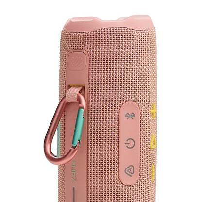 JBL Flip 7 Portable Bluetooth Speaker, Waterproof and Drop-Proof - Pink | Up To 16 Hours Playtime, IP68 Dustproof Build, Clip-On Loop, USB C Lossless Audio, Links With Other Speakers For Outdoor Use - color: Pink