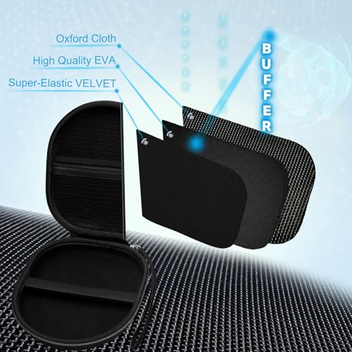 Headphone Headset Case Compatible with TALIX H30/JBL/JLAB/Sony/Soundcore by Anker/BERIBES/KVIDIO Wireless On-Ear Headphones, Black - color: Black