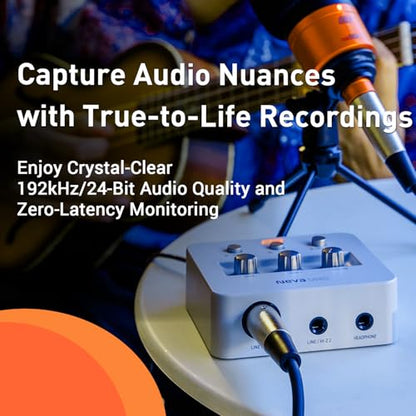 ESI Neva UNO | Professional 24-bit/192kHz 2x2 USB Audio Interface for PC and Mac with XLR, Line, and DI Inputs, Podcasting, and Streaming, Perfect for Guitarists, Music Production Software Included