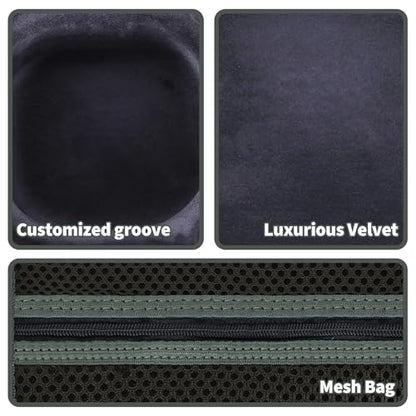 Storage Case Compatible with Walker's Razor Slim Shooting Hearing Protection Electronic Earmuffs - color: Black + Military Green