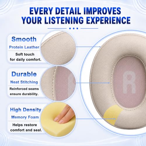 Replacement Ear Pads for JBL Tune 700BT, 710BT, 720BT, 750BTNC, 760NC, 770NC Headphone, Extra Thick Cushions, Ear Cups Cover, Soft Leather＆Memory Foam Headset Earpads (Pink) - color: Pink