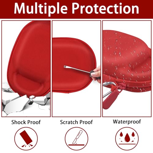 Aenllosi Hard Case for JBL Clip 5 Speaker, Red | EVA case construction, Water-resistant design, Dust-resistant design, Protective case only - color: Red