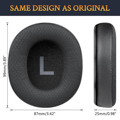 SOULWIT Earpads Replacement for OneOdio A70/A71 Over-Ear Headphones, Ear Pads Cushions with Durable Mesh Fabric, Noise Isolation Foam - A70 MF Black