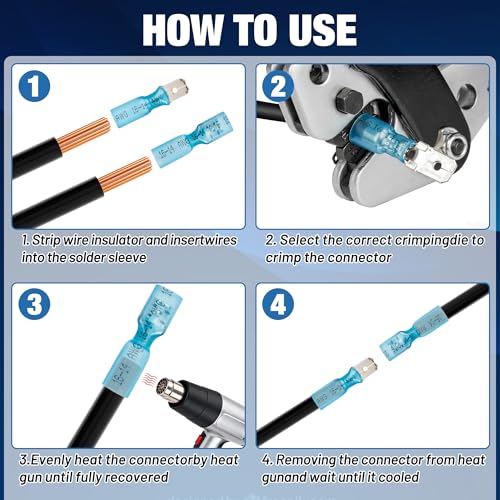 380PCS Heat Shrink Male & Female Spade Connectors Kit