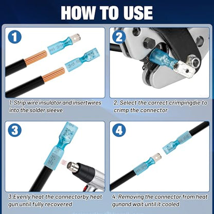 380PCS Heat Shrink Male & Female Spade Connectors Kit