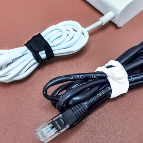 30Pcs Silicone Cable Ties, Reusable Cable Straps Wire Organizer Locking Buckles Data Cable Management Cord Organizer for Fastening Cords Wires Earphone Phone Chargers Appliances