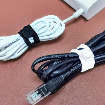 30Pcs Silicone Cable Ties, Reusable Cable Straps Wire Organizer Locking Buckles Data Cable Management Cord Organizer for Fastening Cords Wires Earphone Phone Chargers Appliances