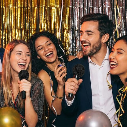 Foraineam 800 Pcs Microphone Cover Disposable Non-Woven Mic Covers Individually Wrapped Microphone Windscreen Protective Cap with Elastic Band for KTV, Karaoke, Recording Studio, News Interview