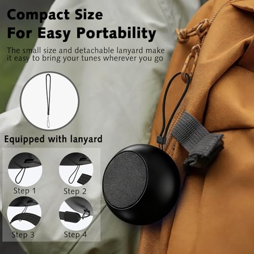 Portable Mini Bluetooth Speaker, Small Wireless Speaker Bluetooth 5.3 with Stereo Sound, Deep Bass, TWS Pairing, IP7 Waterproof, 8 Hours of Playtime, for Home/Outdoor/Party/Travel/Gift Ideas