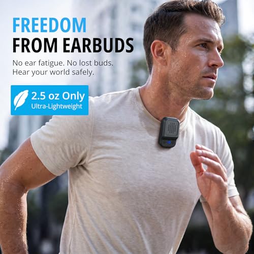 Wearable Bluetooth Speaker, Magnetic Clip-On Portable Speaker | Built-in Mic for Hands-Free Music/Calls, TWS, IP65 Waterproof Mini Speaker for Work, Golf, Hiking and Jobsite