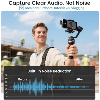 M2 (2TX + Charging Case), Magnetic Wireless Lavalier Microphone - style: M2