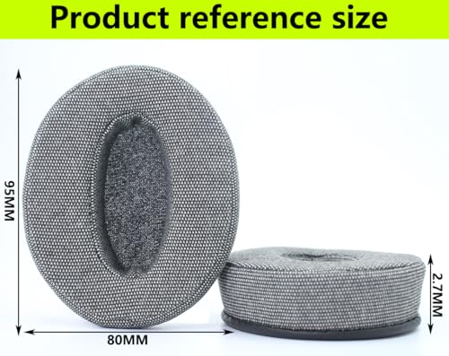 Replacement Ear Pads Compatible with Sennheiser HD4.50BT Hessian Grey | for Sennheiser HD4.50BTNC HD4.40BT Headphone Soft cotton/memory foam ear pads earmuffs - color: Linen grey