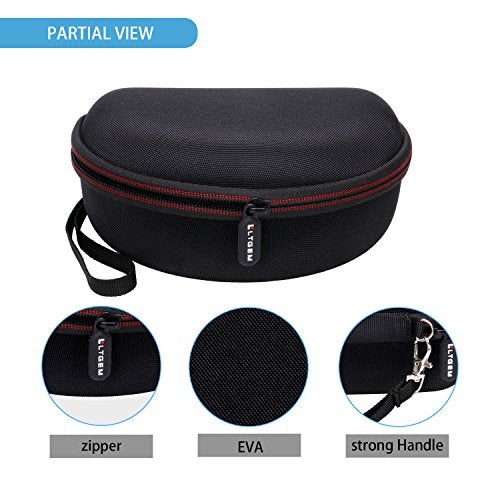 LTGEM Case Compatible with Beats Solo 4 / Studio Pro Headphone, Hard Travel Carrying Case for Beats Solo 4 / Studio Pro Headphone, Black+Black - color: Black+Gray1