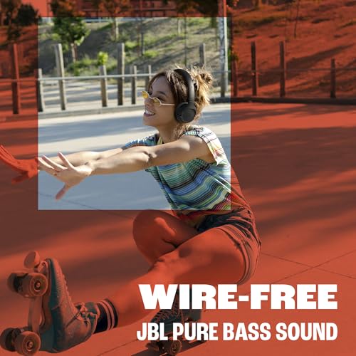JBL Tune 530BT - Wireless on-Ear Bluetooth 6.0 Headphones with Powerful Pure Bass Sound, 2 beamforming mics for Perfect with Expo Gear Over-Ear Weather-Resistant Protective Hard-Shell - color: Blue
