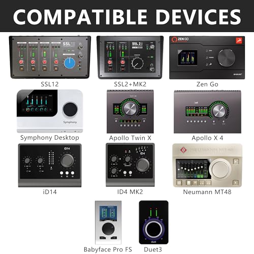 Musiin Audio Interface Stand compatible with SSL2+ MK2,ID14 MK2,Apollo X4 - color: Black