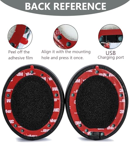 Replacement Ear Pads Compatible with Beats Studio 3 Wireless, Black - color: Black