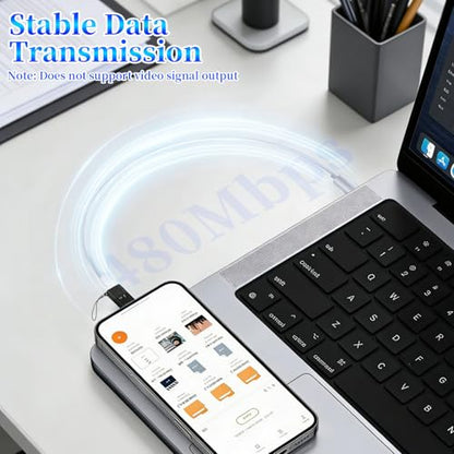 USB C to Lighting OTG Adapter for Connecting DJI Mic Mini and DJI Mic Series Receiver to iOS iPhone 14 13 12 11 Smartphone/PC/Mac Connector Wireless Microphone Receiver (1)