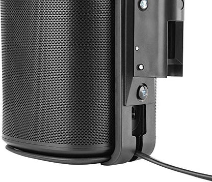 ynVISION.DESIGN Wall Mount for Sonos One, One SL, Play:1, 2 Pack, Black | Tilt 18° and swivel right or left 45°, cable management, hardware included for drywall, brick, and wood stud walls - color: Black