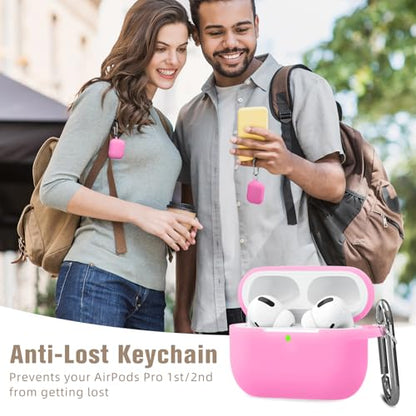 Night-Glow AirPods Pro Case Cover, Hamile Silicone Cases with Keychain Accessories for Apple Airpod Pro 1st/2nd Case 2019 2022, Women Men - color: 1-Nightglow Purple