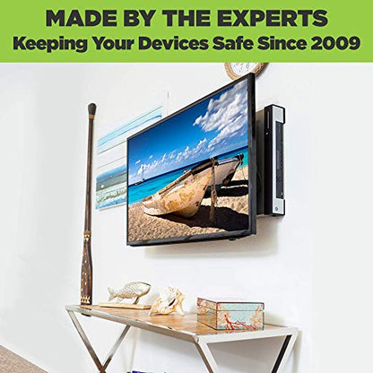 HIDEit Mounts Uni-L Mount - Patented in 2015, Made in USA - Steel Adjustable Large Wall Mount, Hide Your Cable TV Box, Satellite Receivers, DVRs, NVRs, Set-Top Boxes and Other A/V Equipment - size: USA Made Large